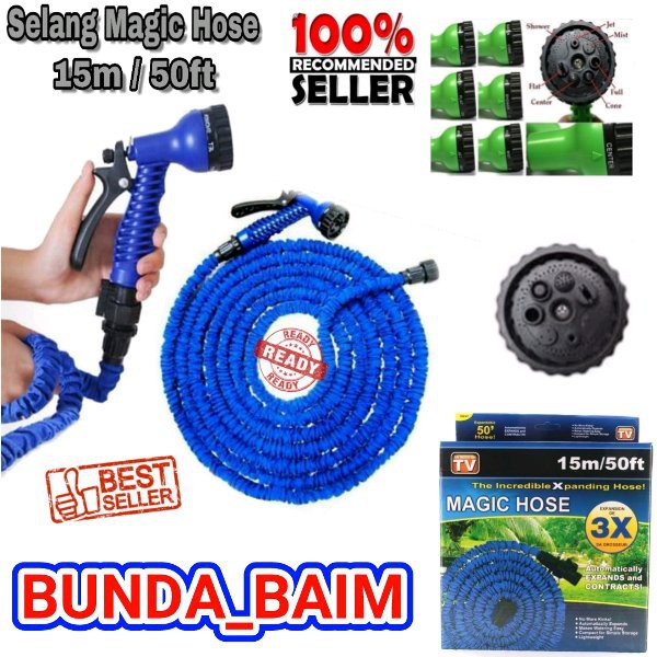 Magic Hose 15m 50ft Selang Ajaib 15meter Selang Air Elastis Shopee Indonesia