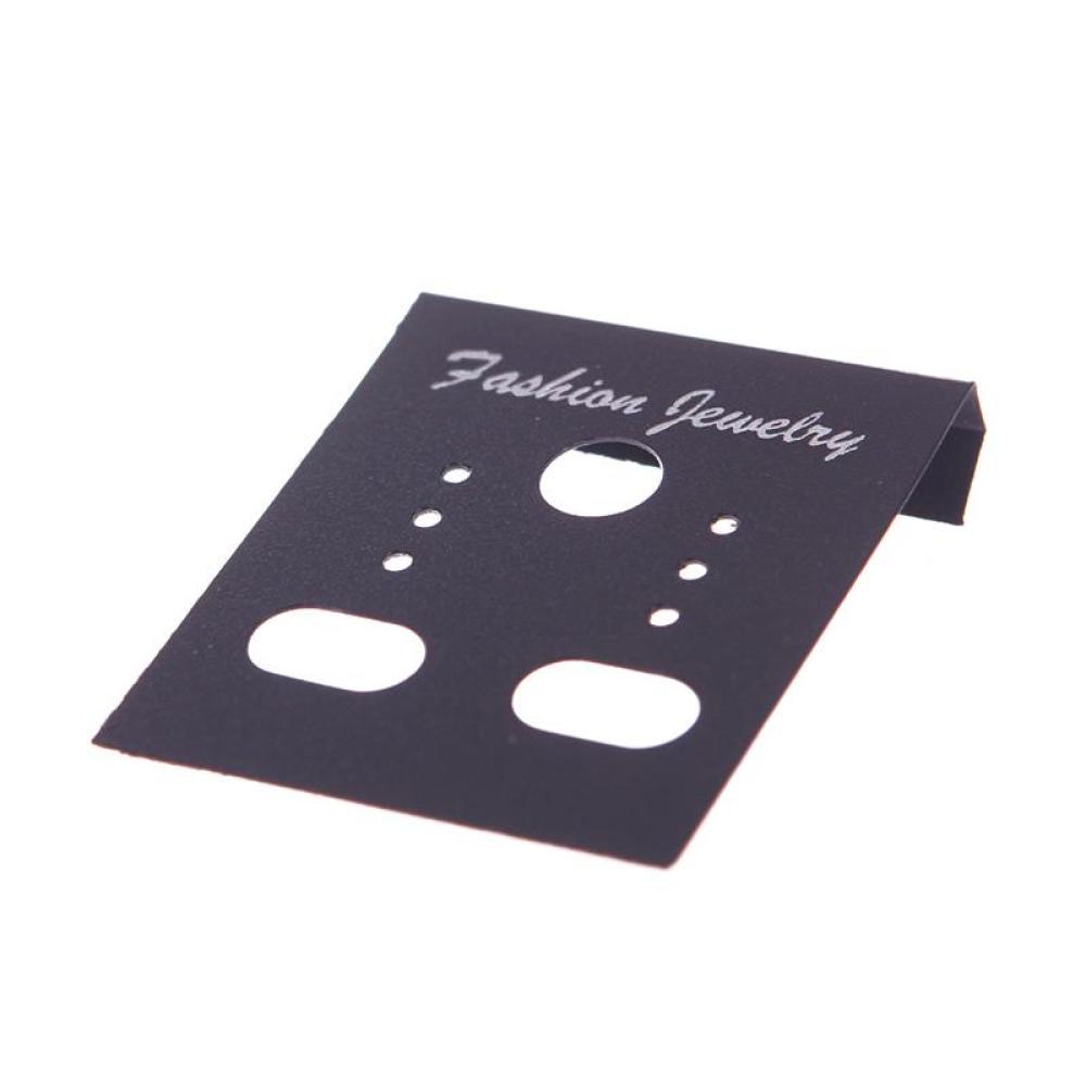 Timekey 100Pcs Kartu Display Holder Anting Tusuk Bahan Plastik F3T7