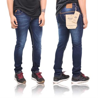 SKINNY JEANS  PRIA  TYPE STRETCH WARNA  BIRU Shopee Indonesia