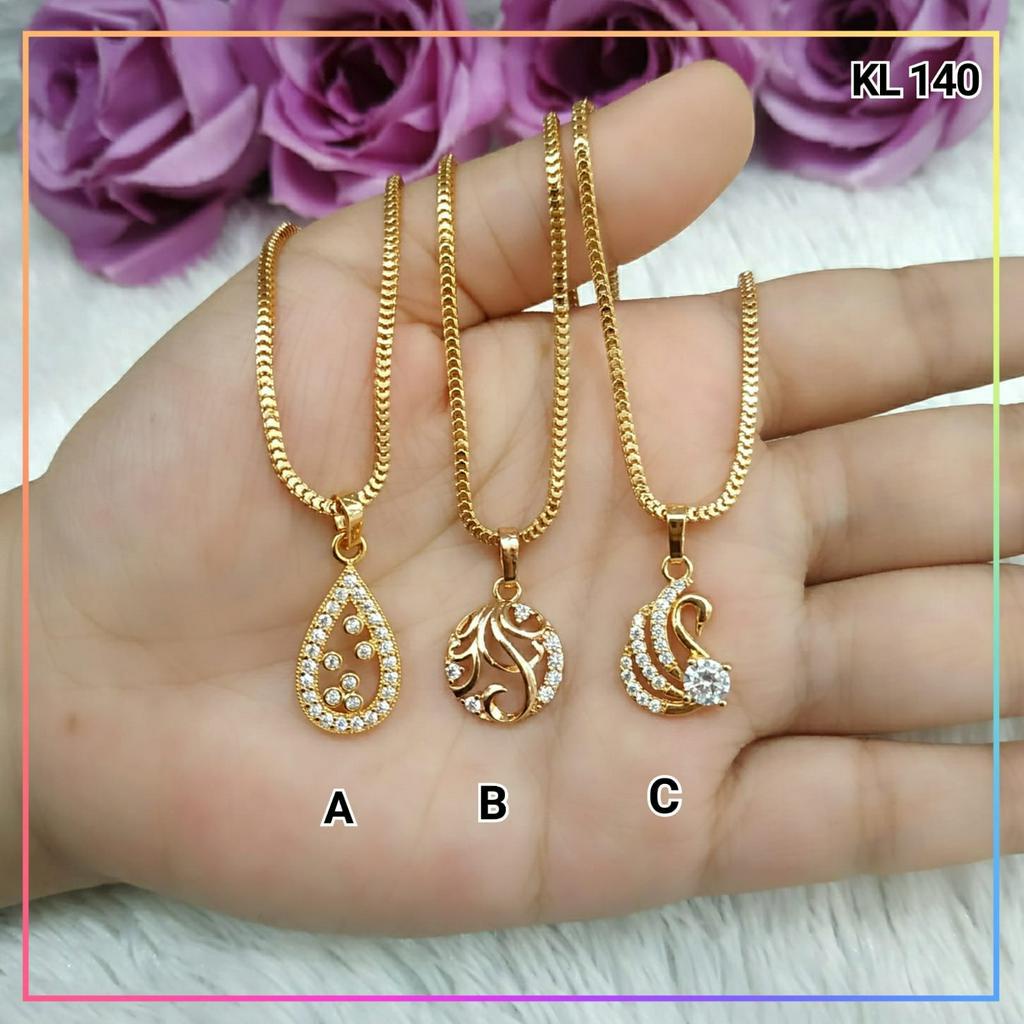 Kalung xuping kalung dewasa milano permata oval perhiasan lapis emas gold KL 140