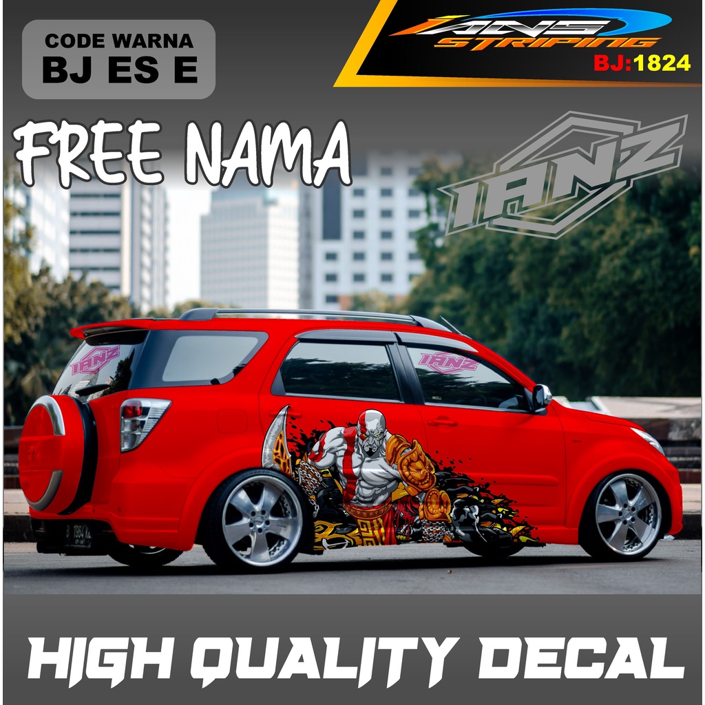 STIKER DECAL  MOBIL TERIOS / STIKER MOBIL GRAND LIVINA / VARIASI STIKER MOBIL AVANZA / STIKER MOBIL XENIA / STIKER MOBIL