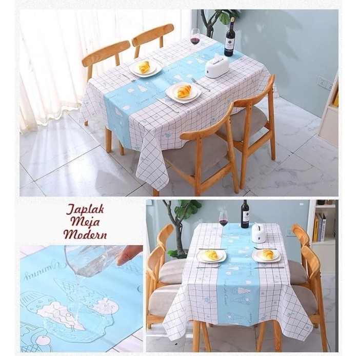 Taplak Meja New Motif Makan Keluarga Motif Cantik AntiAir Taplak Makan