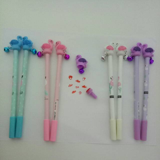 

Pulpen Cap Flamingo Lonceng Isi 12 pcs.