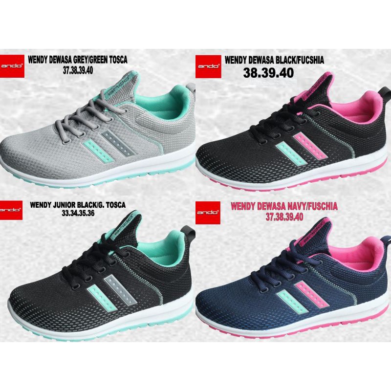 sepatu sneakers / ANDO / WENDY / size 33-40