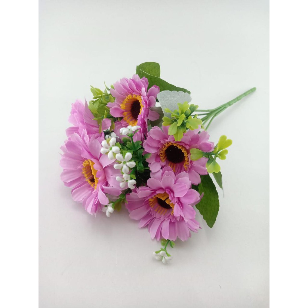 COD BUNGA TANGKAI MATAHARI BUNGA TANGKAI PLASTIK BUNGA ARTIFISIAL BUNGA PAJANGAN BUNGA HIAS BT9054-UNGU