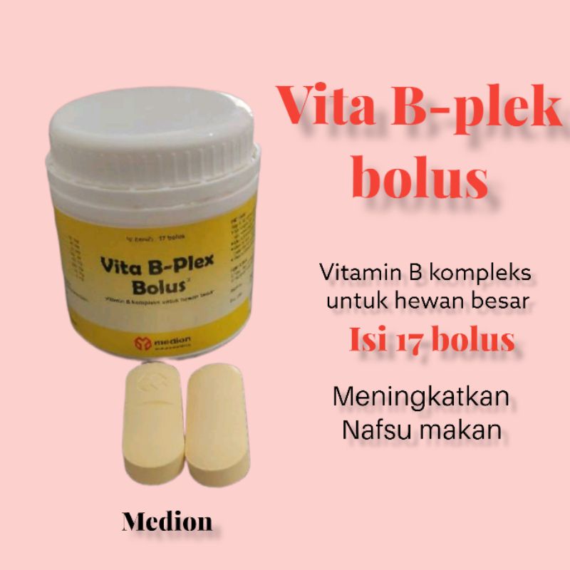 Jual Vita B-plek Bolus-vitamin B Kompleks Hewan Besar Nafsu Makan ...