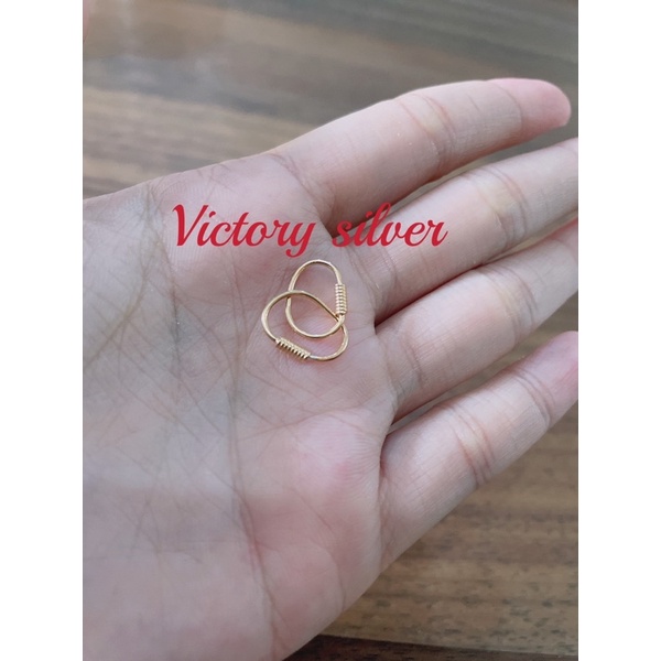 anting perak asli 925 gold #anting kenip perak 925 warna rosegold#