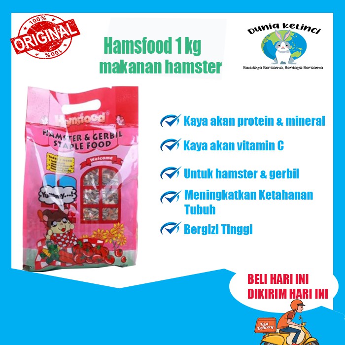 MAKANAN HAMSTER GERBIL HAMSFOOD 1 KG FLASH SALE