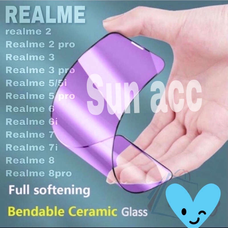 TEMPERED GLASS CERAMIC FILM BLUE LIGHT RAY REALME 2/2PRO/3/3PRO/5i/5/6/6i/7/7i/REALME 8/REAL 8PRO