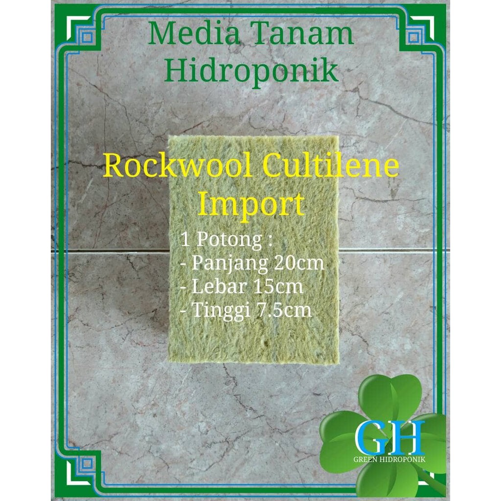 Rockwool Cultilene 20cm, Rockwool Hidroponik, Import