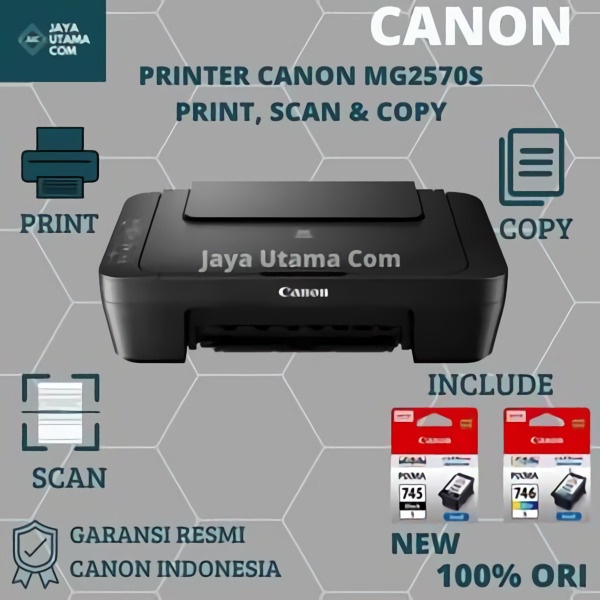 Printer Canon Pixma All in One - MG2570S / E470 - Print Scan Copy - Garansi Resmi