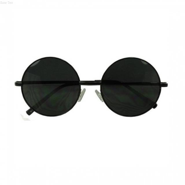 Kacamata Bulat Pria/Wanita-Fashion-Retro Vintage Metal-Sunglasses-Import-Korea Jhon Lenon