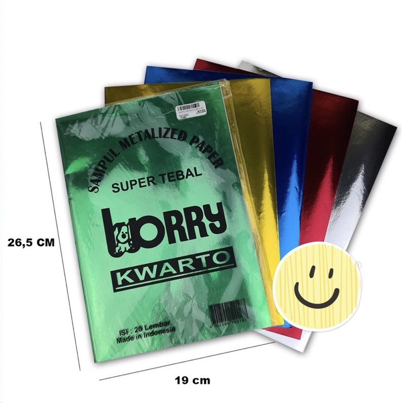 

SAMPUL BUKU TULIS METALIK WORRY UKURAN QUARTO (20 lembar)