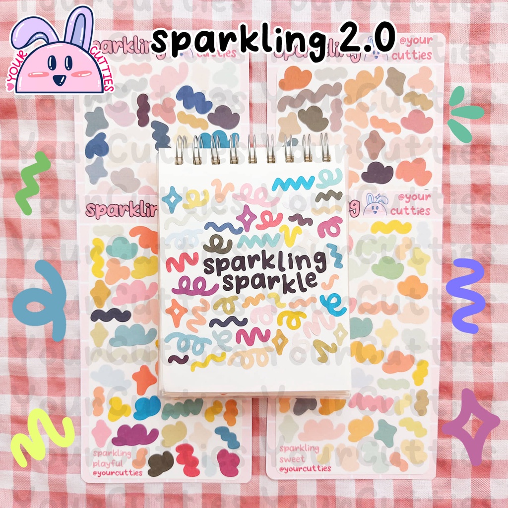 

[SHEET] STICKER JURNAL SPARKLING SPARKLE CONFETTI POLCOS DECO