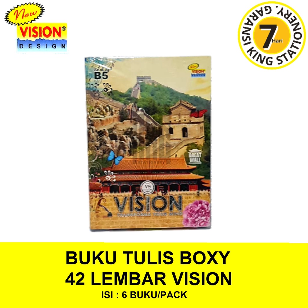

BUKU TULIS BOXY / BESAR 42 LEMBAR VISION