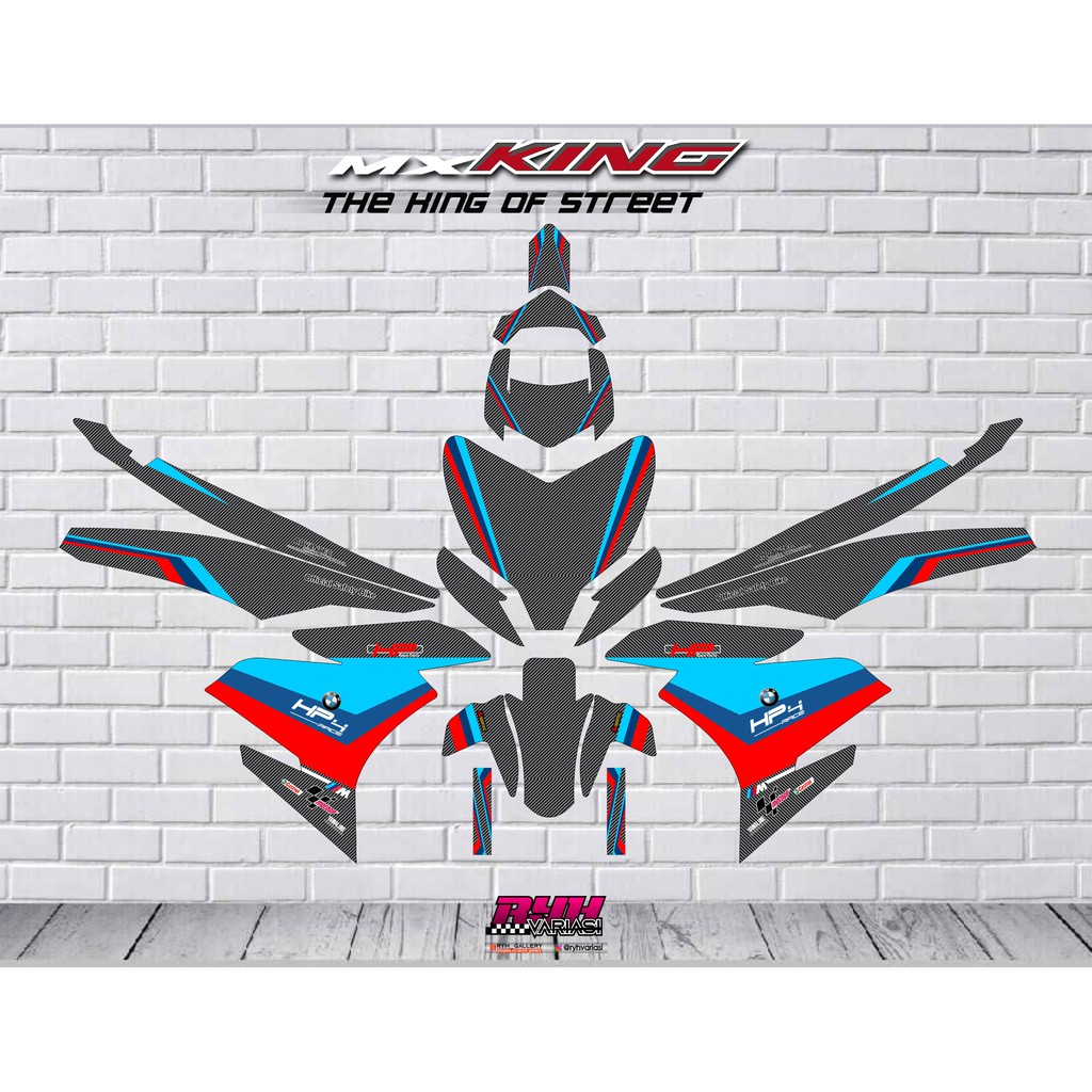 STIKER DECAL FULL BODY MX KING 150 PETRONAS 2020 SKULL