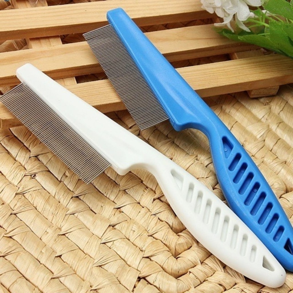 Sisir serit kutu gagang untuk kucing anjing / sisir kutu /sisir kutu kucing / sisir kutu besi / sisir kutu kucing dan telurnya