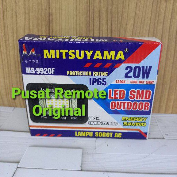 LAMPU LED SOROT AC MITSUYAMA 20W 20 WATT MS-9920F IP65 ORIGINAL