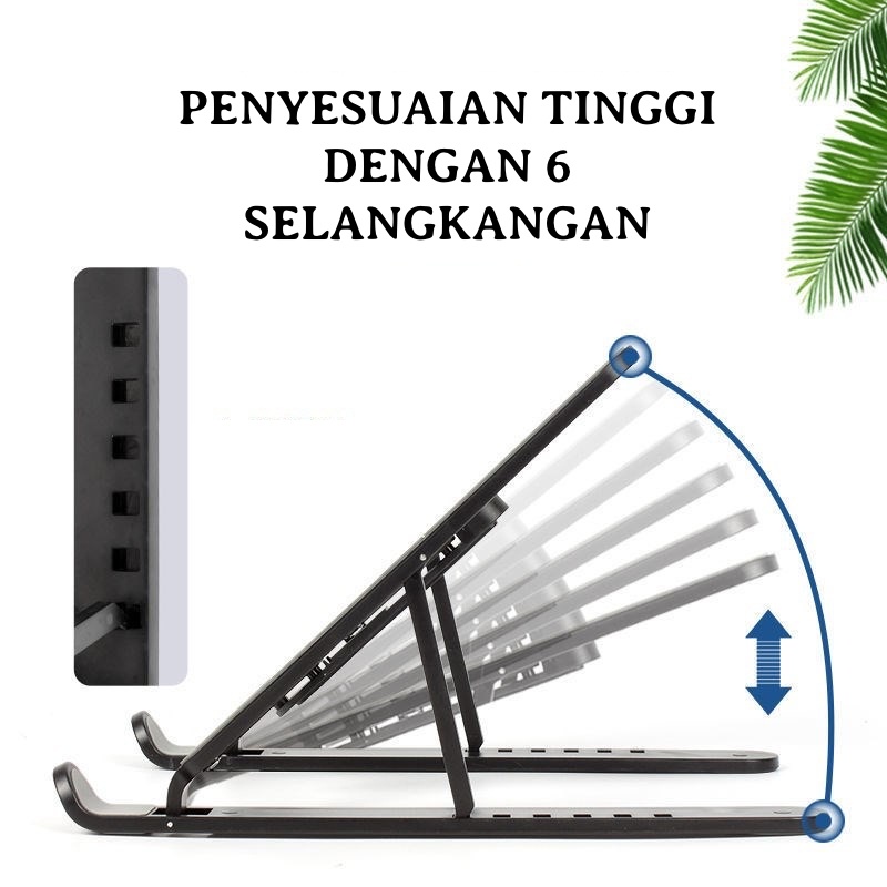 STAND LAPTOP PORTABLE P1 PRO UNIVERSAL LIPAT / LAPTOP STANDS FOLDABLE STAND HOLDER FOLDING MACBOOK IPAD NOTEBOOK