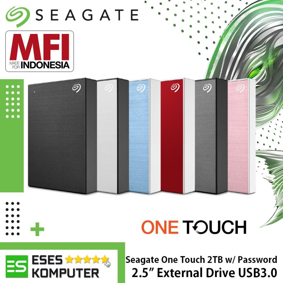 Harddisk Seagate One Touch 2TB USB3.0 with Password HDD Eksternal 2.5&quot;