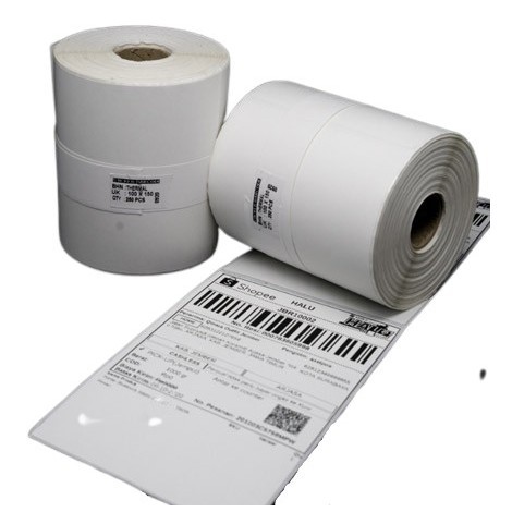 Kertas Label Barcode Thermal 100 x 150 mm 350 pcs / Roll Stiker