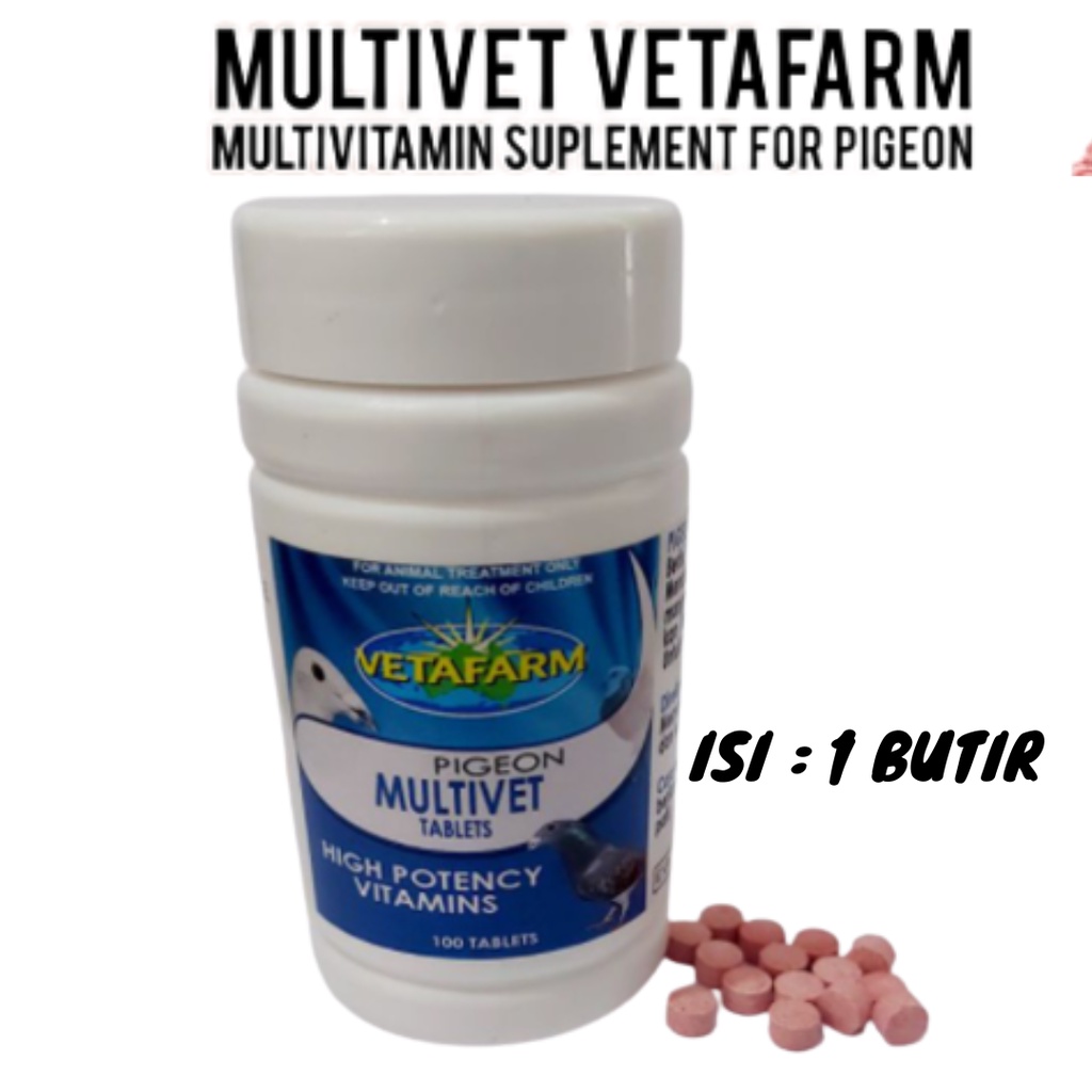 Multivet vetafarm multivitamin merpati jual perbutir