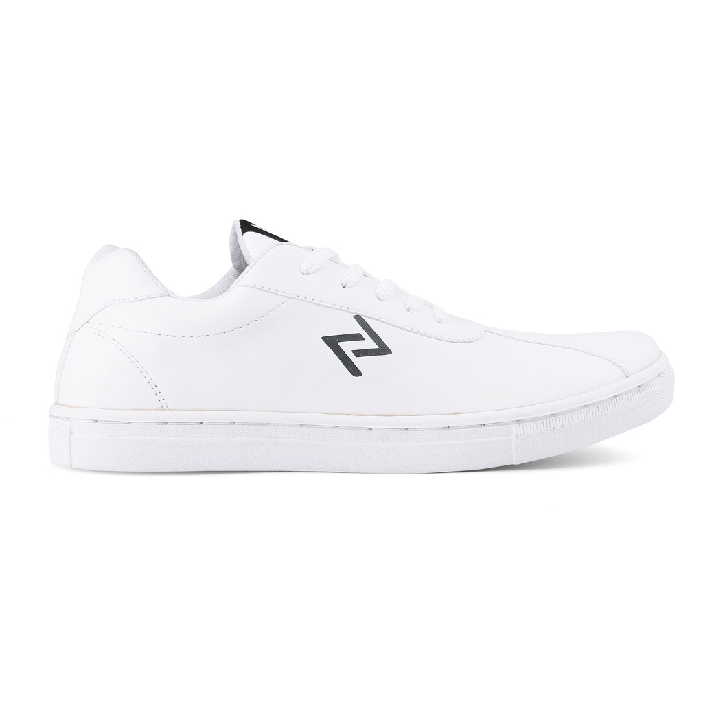 Aguero White | Sepatu Sneakers Putih Casual Original Polos Pria Cowok Ori Footwear | Naz x FORIND