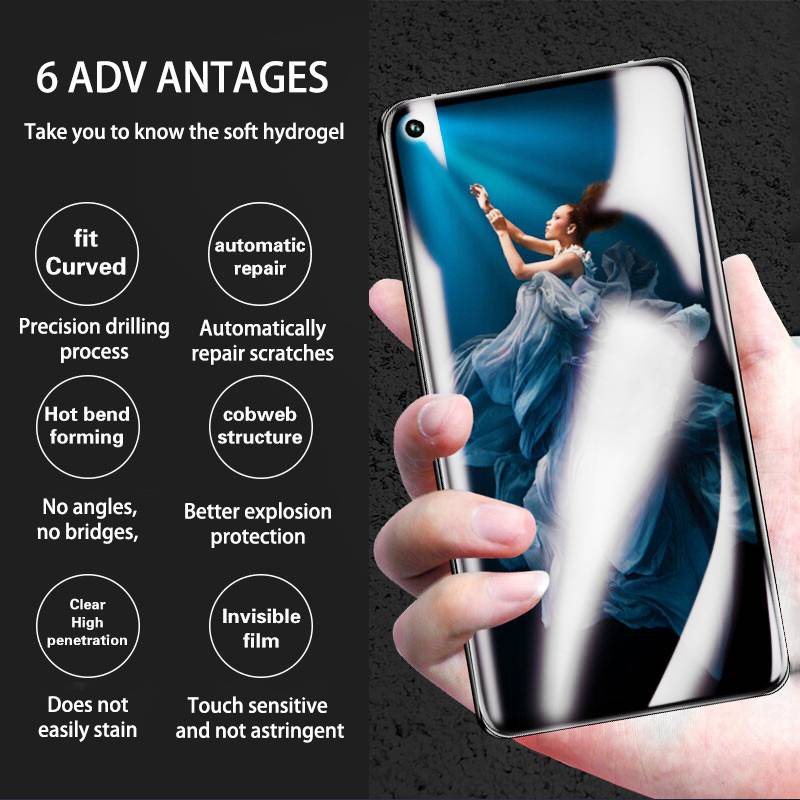 3Pcs Full Cover Screen Protector For Huawei Honor 20 Pro 8 9 10 Lite Hydrogel Film For Honor V20 V9 V10 10i Protective not glass