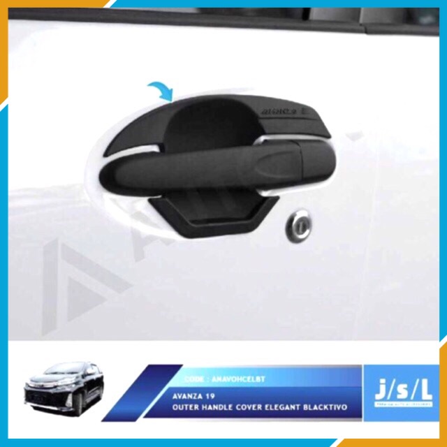 VARIASI AVANZA VELOZ 2019 HANDLE MANGKOK COVER HITAM BLACKDOP / PEGANGAN PINTU MOBIL