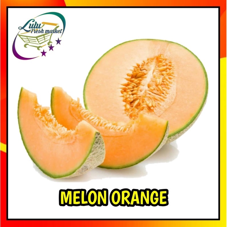 

BUAH MELON ORANGE ROCK MANIS SEGAR BUAH LOKAL BERAT 1.5-2 KG HARGA PER PCS