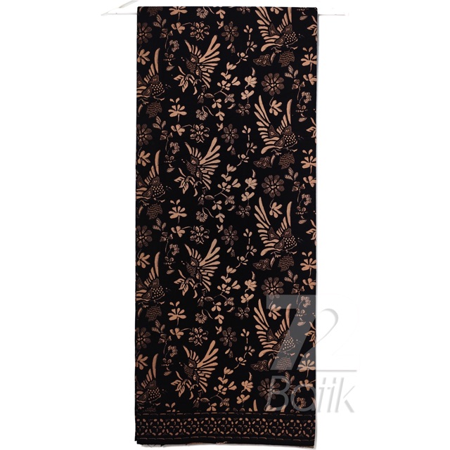 BAHAN BATIK PREMIUM Katun Motif Burung Warna Hitam Black Item 728722 Cap 72 Jarik Jarit Samping Kebat Panjang Batik Katun Modern Premium Bahan Seragam Batik Pernikahan Kantor Keluarga Murah Kamen Jadi Batik Bali Lembaran