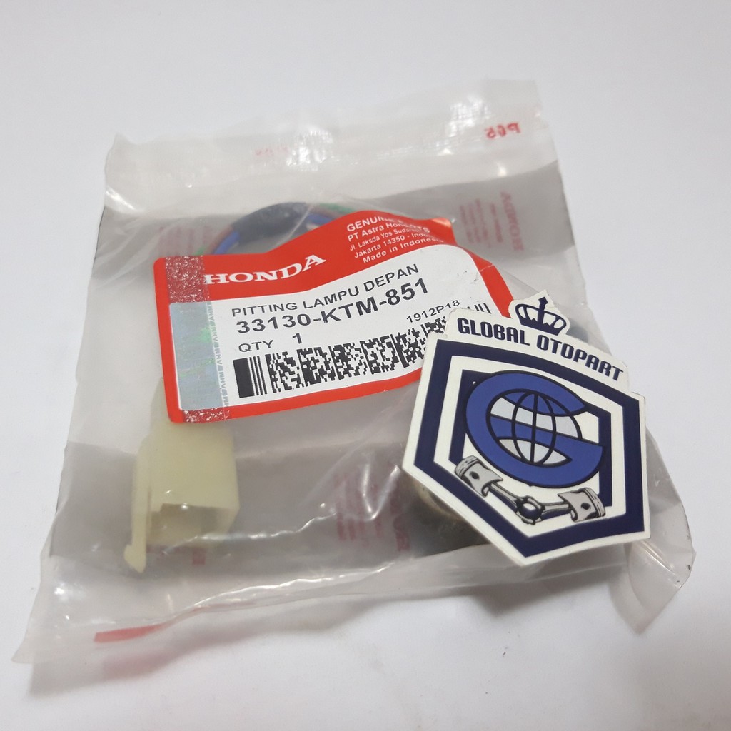 Fiting Piting Soket Shoket Lampu Supra X 125 33130-KTM-851 luwes