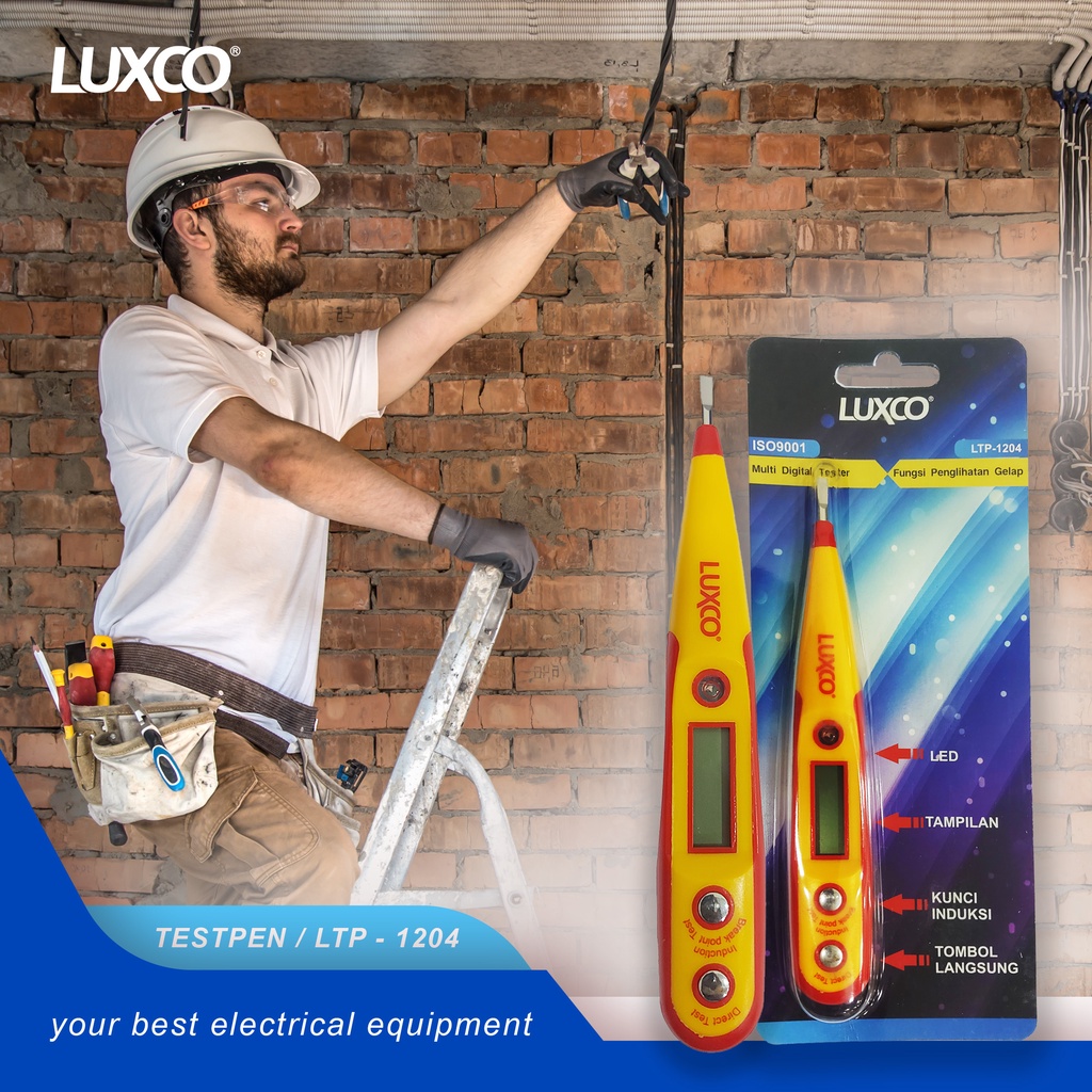 [COD] LUXCO Digital Test Pen/Tespen Digital 12-250V AC DC 13 cm DL8003 /Alat Perkakas FREE ONGKIR