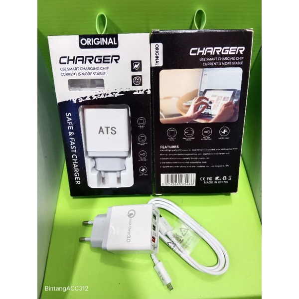 Charger ATS D22 3 USB Fast charging 3.0A