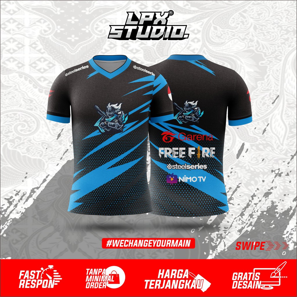 Baju Kaos Free Fire New 2021 Custom Free Name Set