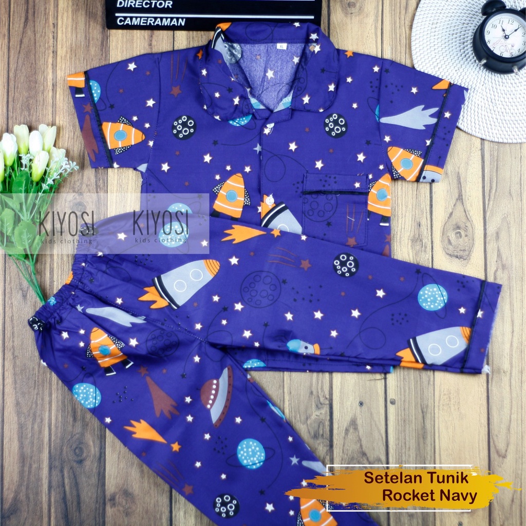 Setelan Baju Tidur Piyama Tunik Motif Anak Termurah COD