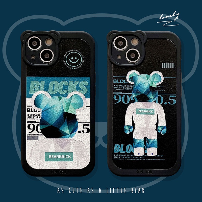 Case Bahan Silikon Motif Beruang Untuk iPhone 11 7 8 Plus 12 13 Pro 12