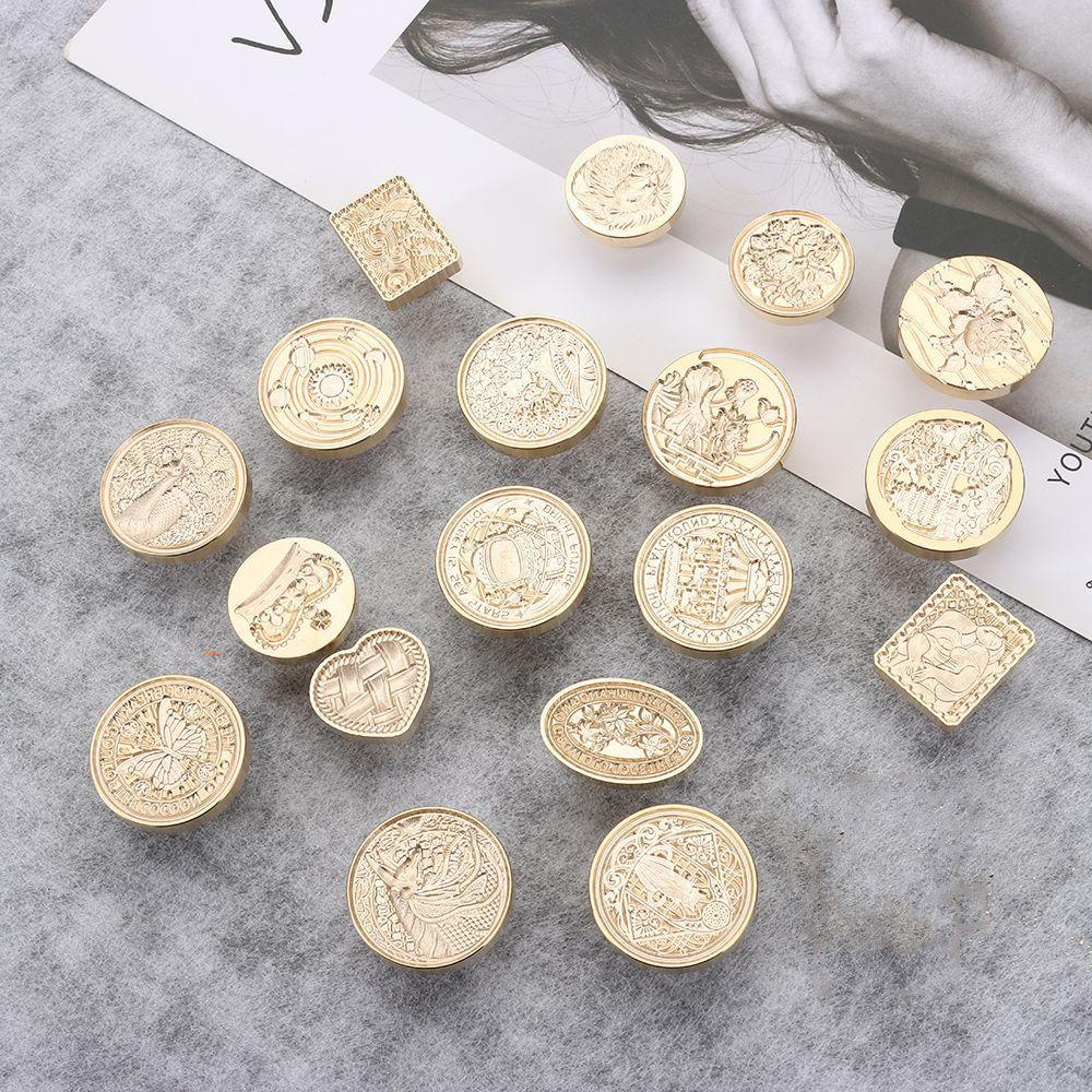 Preva Wax Seal Stamp Stamp Kartu Scrapbooking Hadiah Tahun Baru Wrappin Retro Vintage Sealing Stamp Head