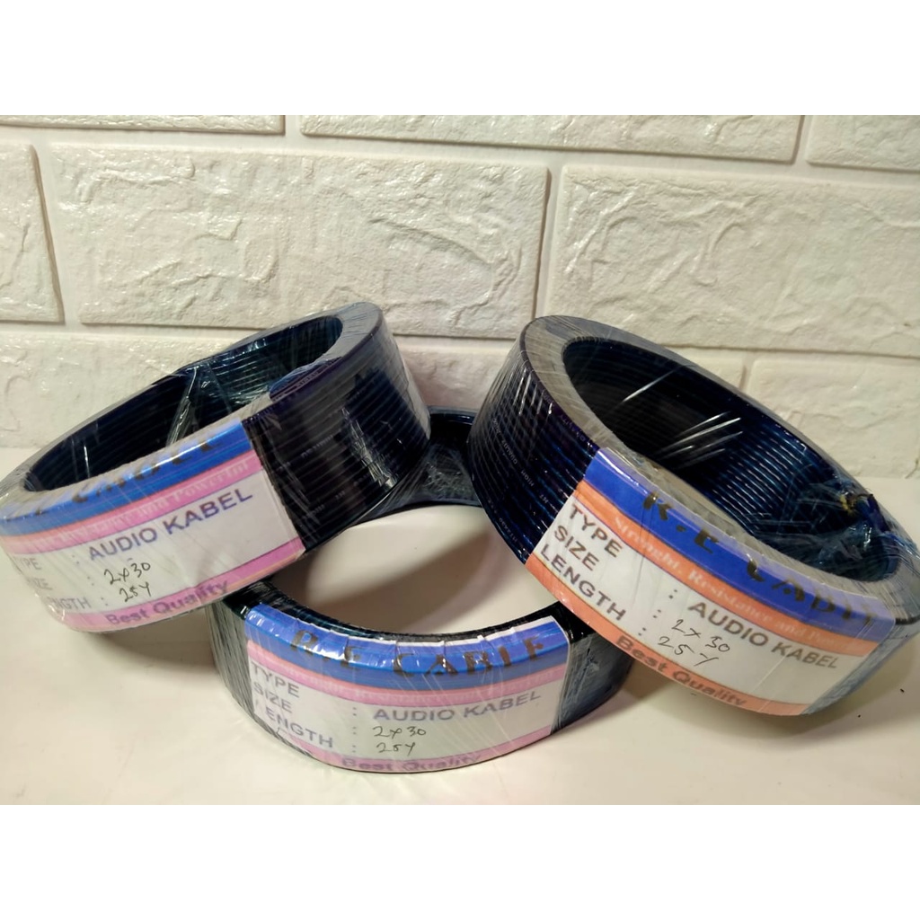 Kabel Transparan isi 2 Serabut 2x30 25 Yard/Audio kabel, Serabut 2 2x30 25 Yard