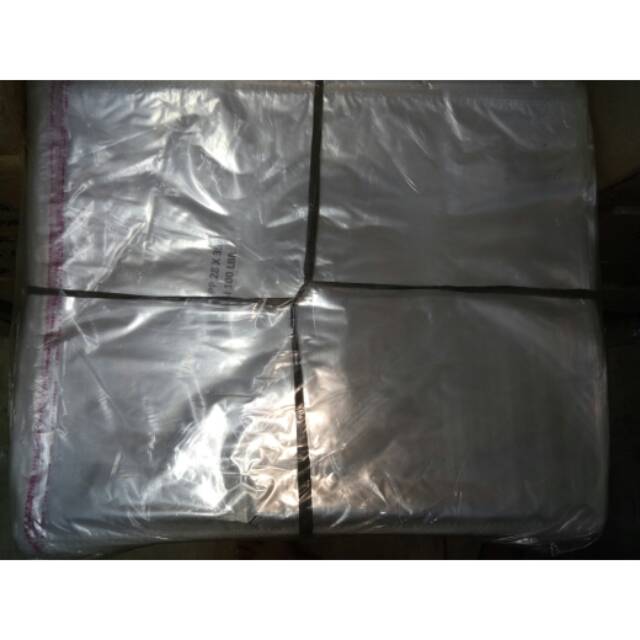 UKURAN : 28X35 CM Plastik OPP Kemasan Packing baju bening Plastik Baju Seal Lem 25x35 30x37 35x39