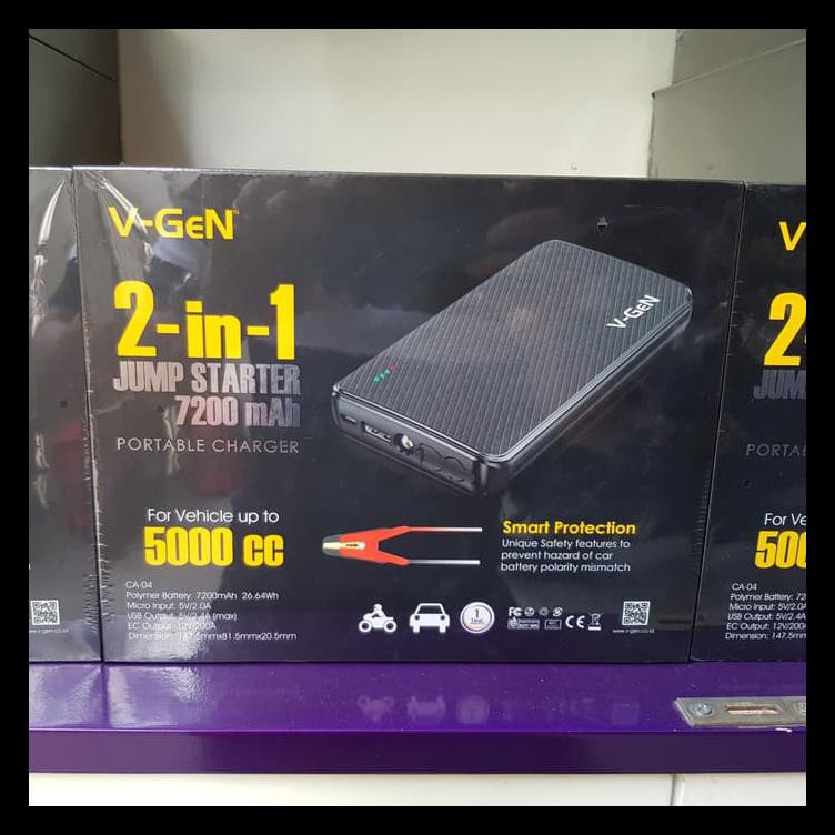 Powerbank Jumper V-Gen Jump Starter Aki Mobil Vgen Murah