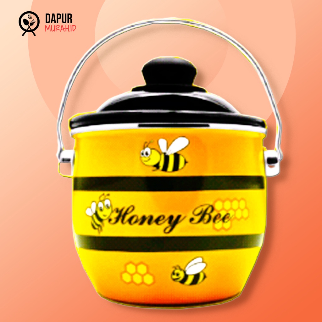 Panci Enamel Maspion Honey Bee Pot 16 cm