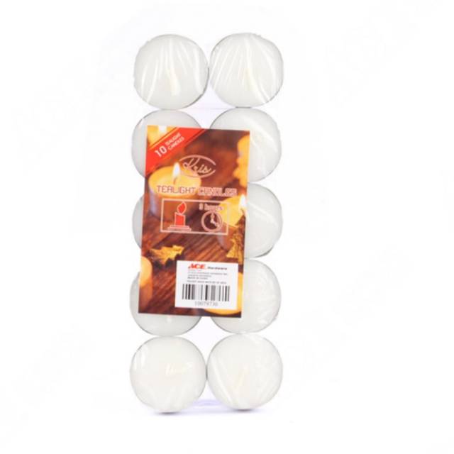 Lilin Tea Light 10 Pcs - Putih