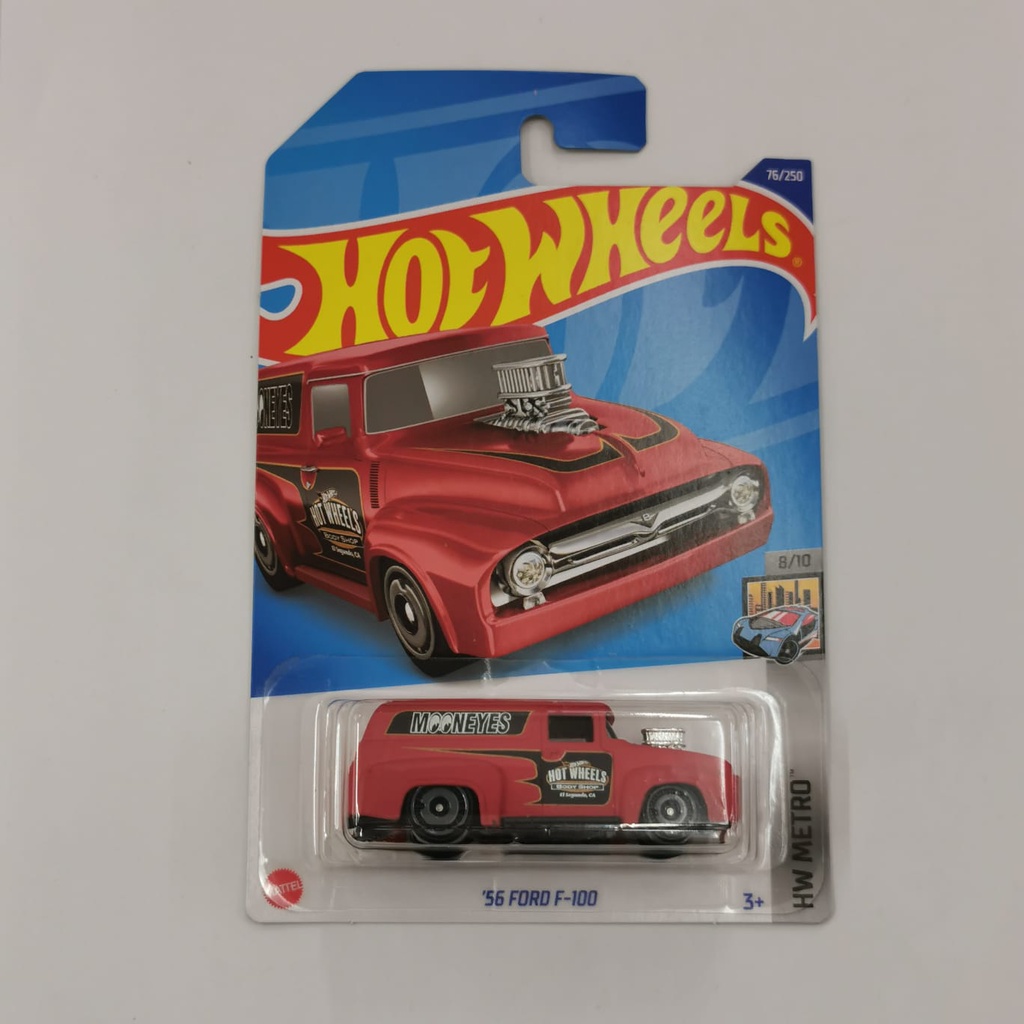 NEW 2022! | 56 FORD F-100 F100 F 100 Merah Mooneyes Moon eyes Diecast Hot Wheels HW Hotwheels Real Car D22 Mobil Mainan Anak