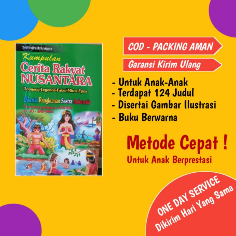 BUKU CERITA RAKYAT NUSANTARA BUKU CERITA ANAK BUKU CERITA BERGAMBAR