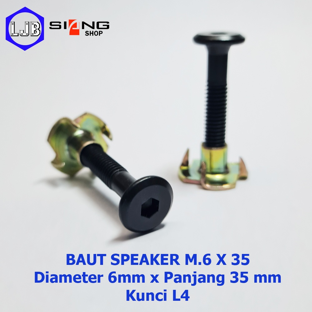 Baut Speaker Cakar M6 panjang 3 sd 7cm