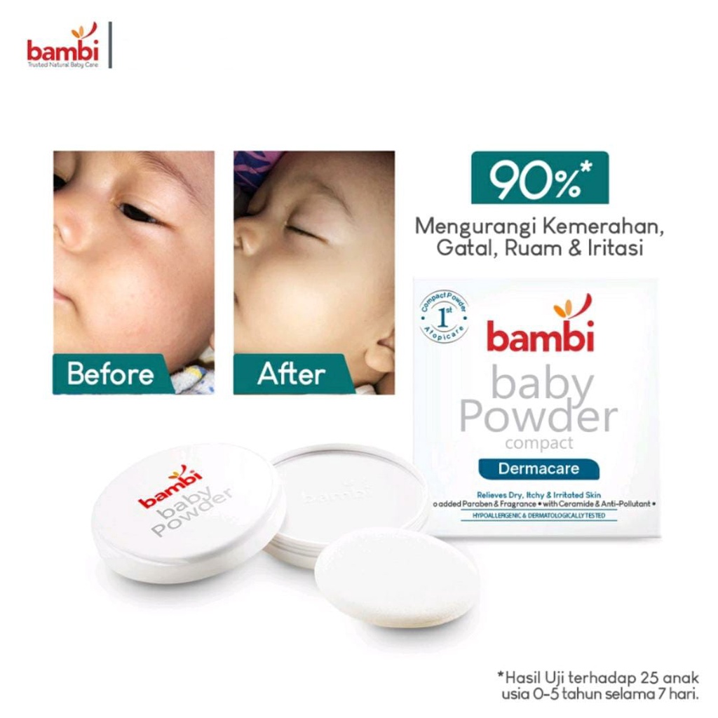 BAMBI BABY COMPACT POWDER DERMACARE 40GR / BEDAK PADAT BAYI