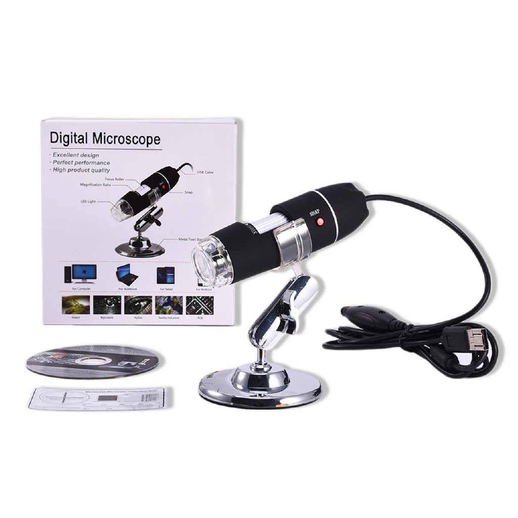 1600X Digital Microscope USB Endoscope Camera 8 LED Mini Digital Microscope Compatible With Mac Window 7 8 10 Android Linux