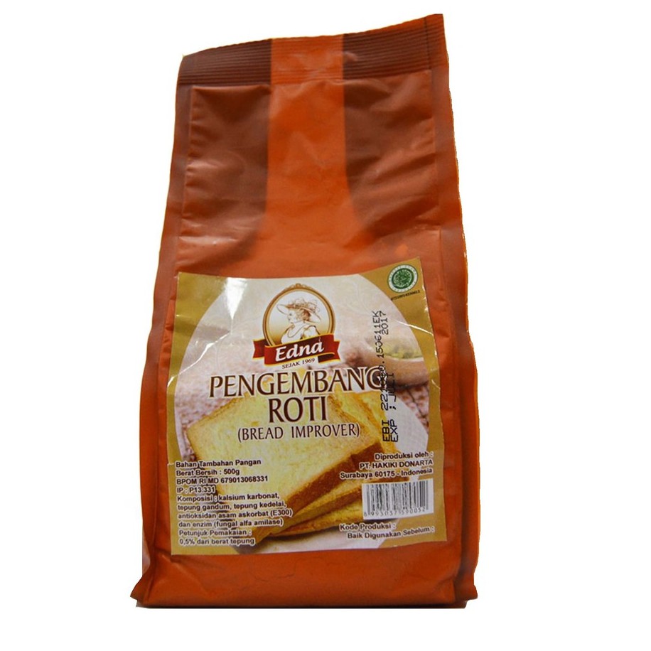 

Bread Improver EDNA 500gr 500 gr gram Bahan Pelembut Pengembang Makanan Roti Kue Baking