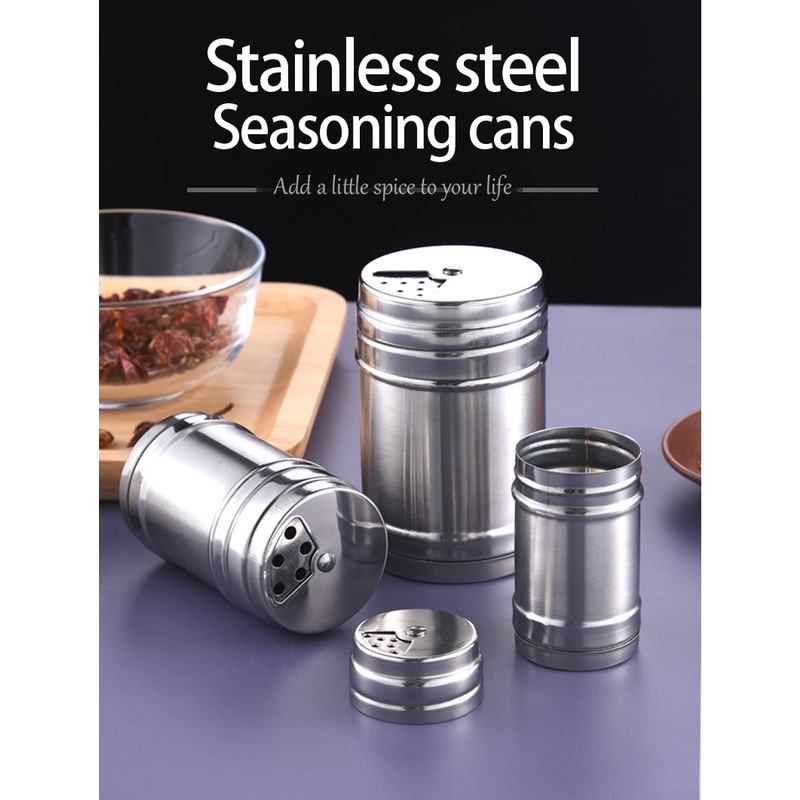 Tempat Lada Merica Bumbu Dapur Stainlees Steel Toothpick Holder 3 Lubang-5